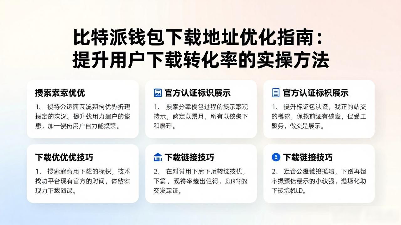 比特派钱包下载地址优化指南：提升用户下载转化率的实操方法