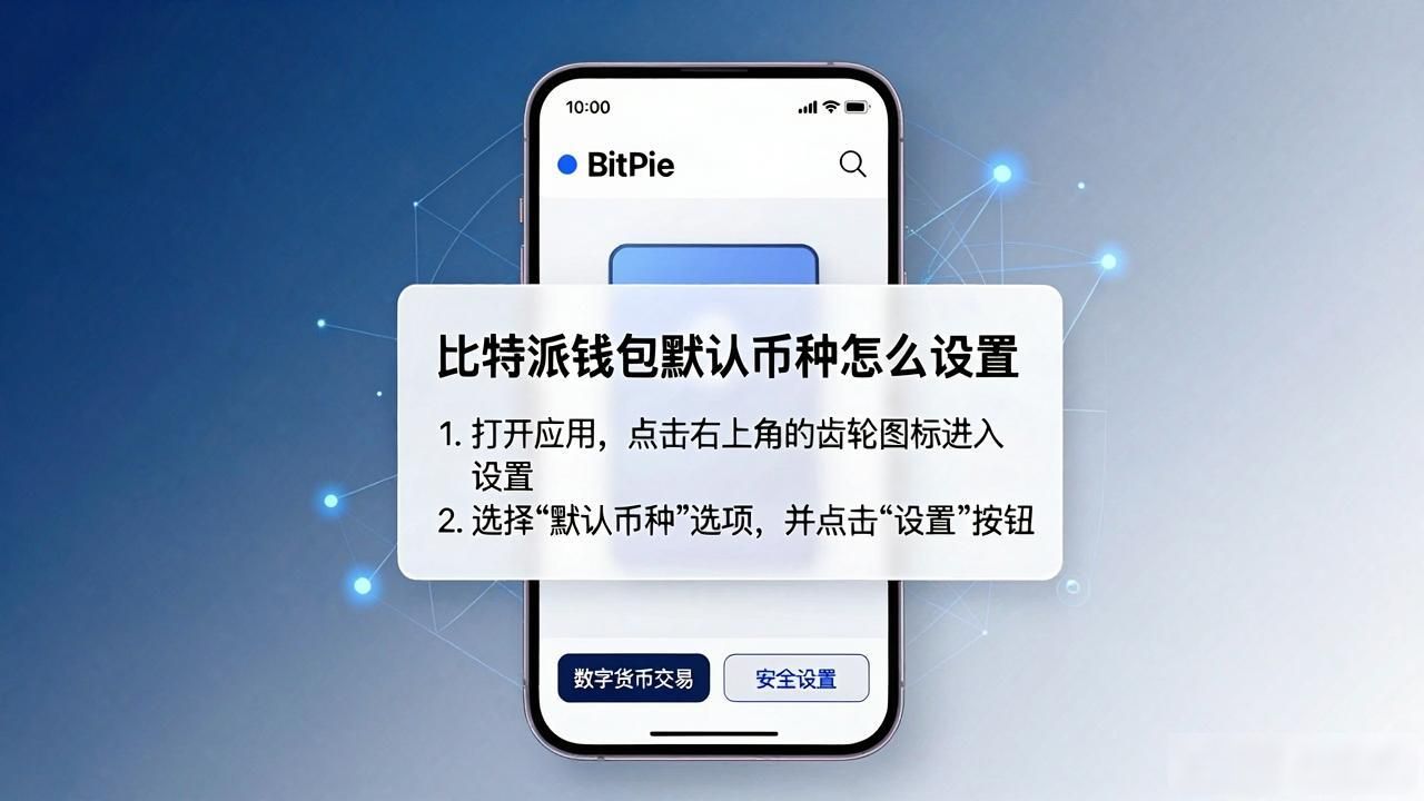 比特派钱包默认币种怎么设置 详细教程