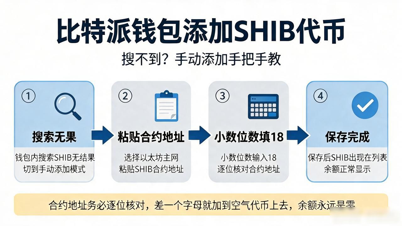比特派钱包怎么找屎币_比特派钱包如何添加SHIB代币_比特派手动添加SHIB合约地址教程
