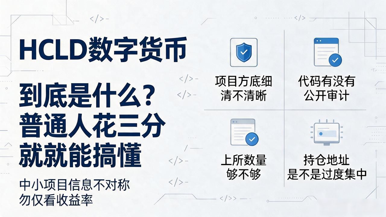 HCLD数字货币到底是什么？普通人花三分钟就能搞懂