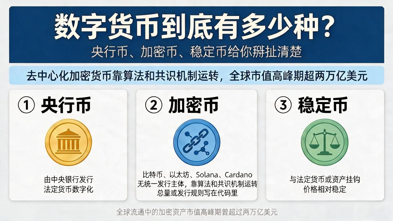 数字货币有多少中_央行数字货币与去中心化加密货币区别_数字货币有哪几种类型