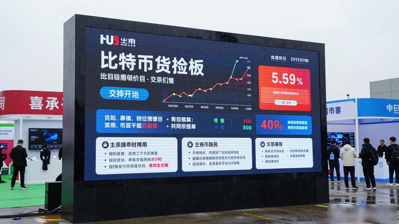 数字货币荧光板_数字货币荧光板 加密货币行情展示LED屏 户外防水数字货币荧光板