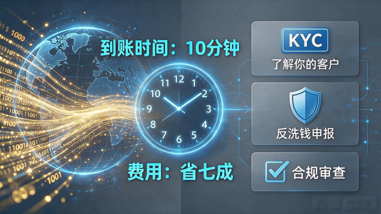 跨境结算数字货币实操：到账从5天缩到10分钟，费用省了七成