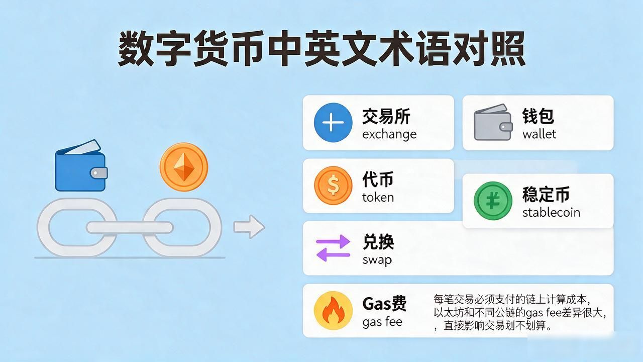 数字货币常用英文缩写对照表_数字货币中英文_区块链基础术语中英文解析