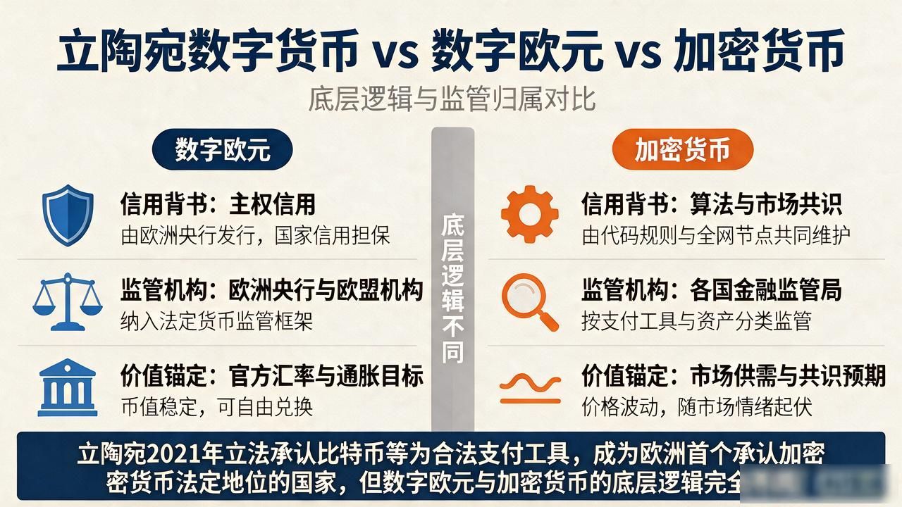 立陶宛发行的数字货币_立陶宛数字欧元与加密货币区别_立陶宛央行数字欧元试点进展