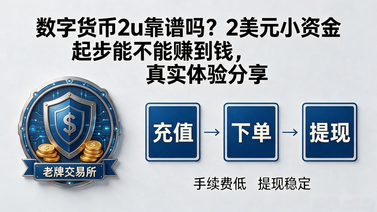 数字货币2u靠谱吗？2美元小资金起步能不能赚到钱，真实体验分享