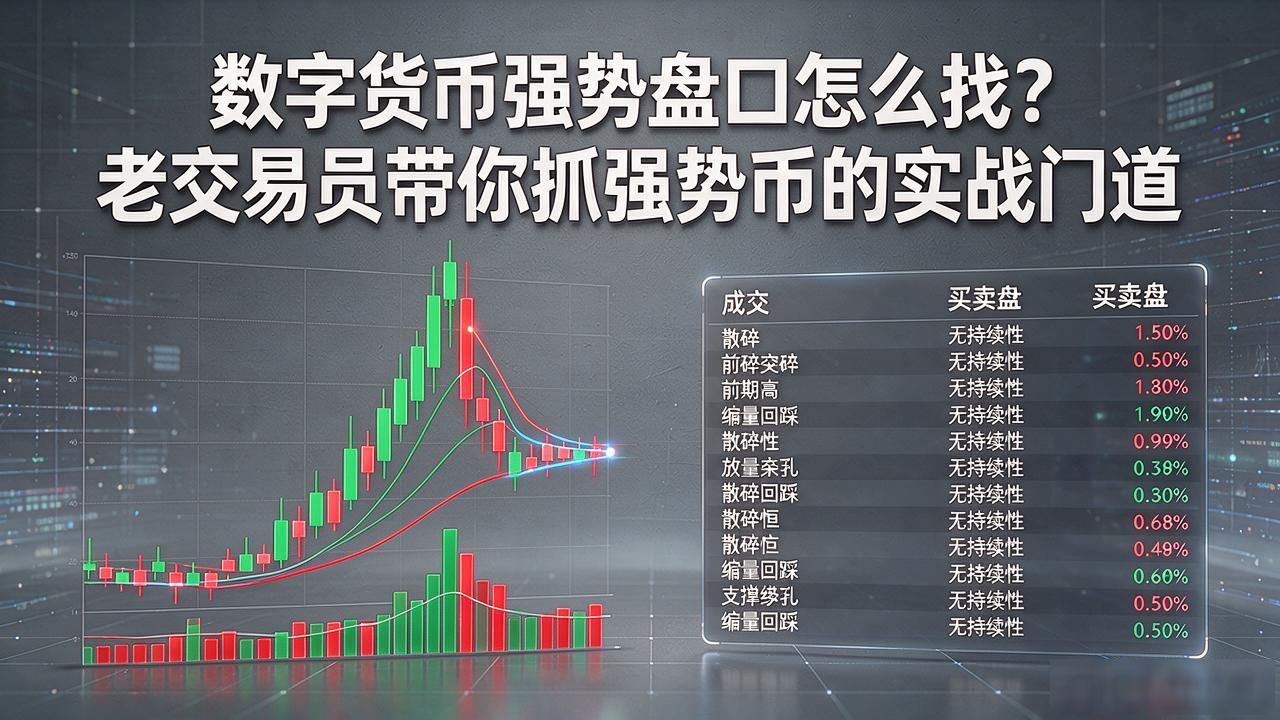 数字货币强势盘口怎么找？老交易员带你抓强势币的实战门道
