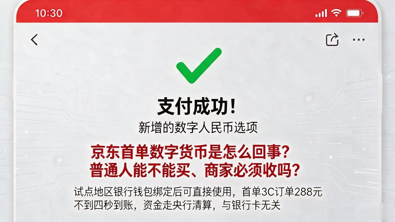 京东首单数字货币是怎么回事？普通人能不能买、商家必须收吗？