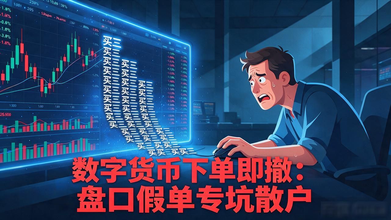 数字货币下单即撤：盘口假单专坑散户，老交易员带你看门道