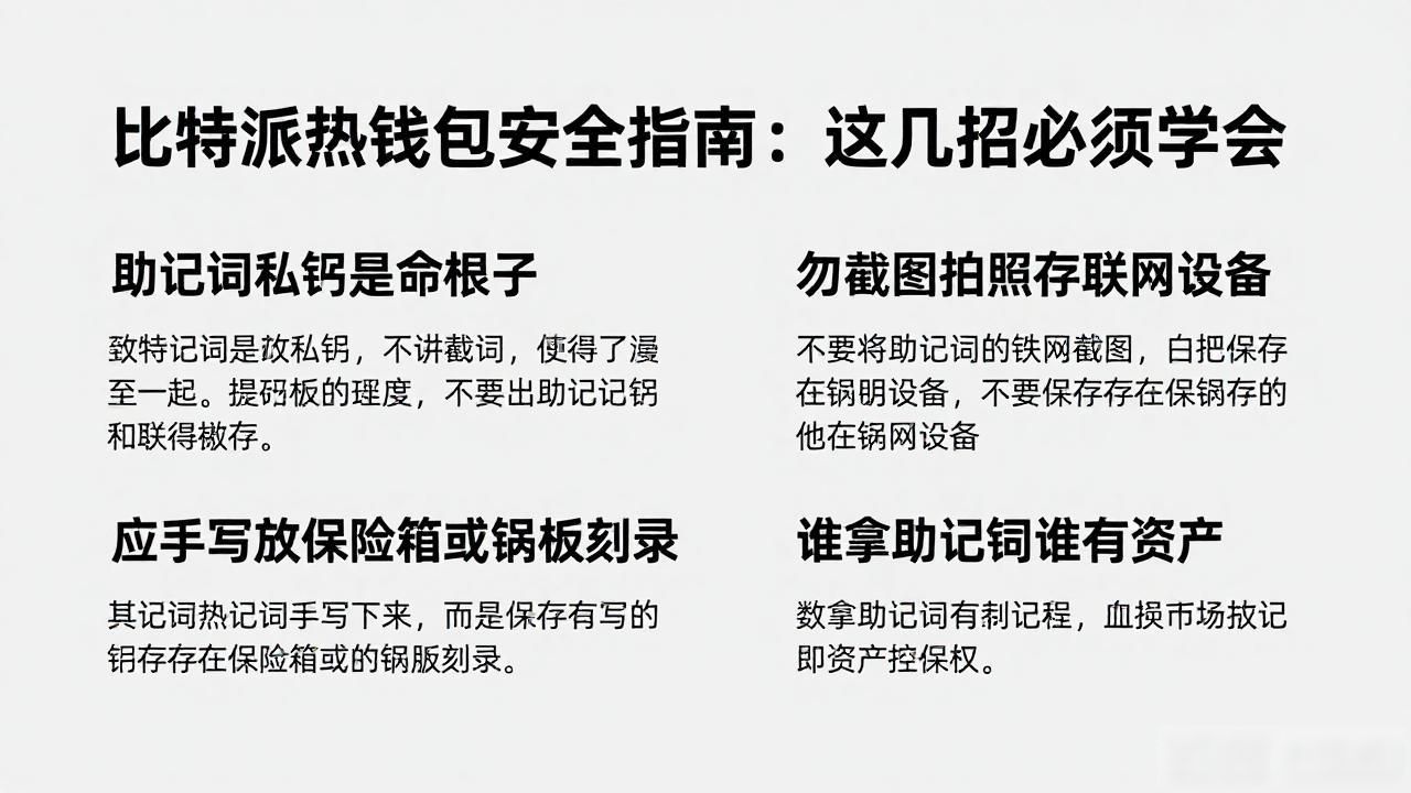 确保比特派钱包热钱包安全的最佳实践_助记词私钥安全_双重验证