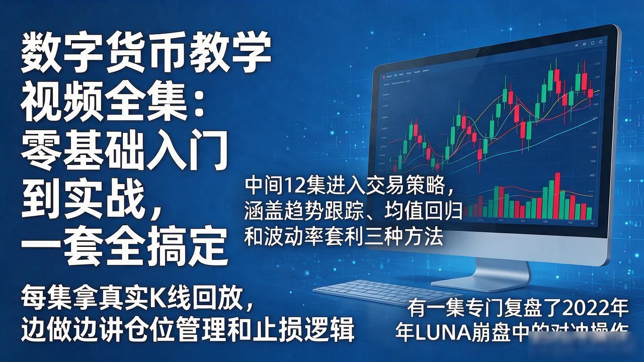 区块链底层逻辑与实盘操作指南_数字货币量化交易策略入门教程_数字货币教学视频全集