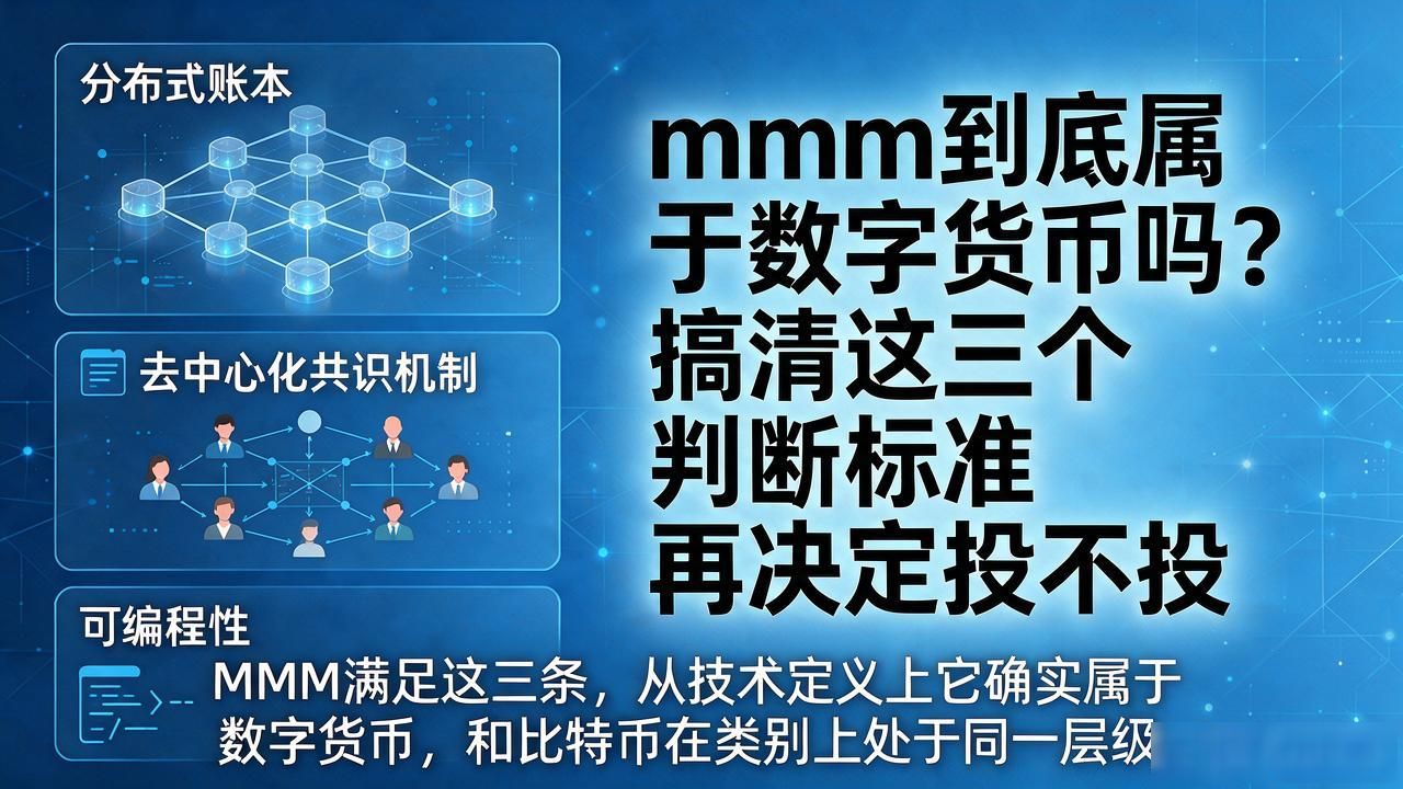 mmm到底属于数字货币吗？搞清这三个判断标准再决定投不投
